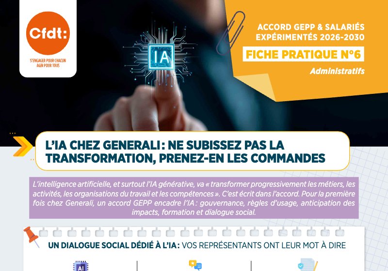 Aperçu de la fiche pratique n°6 : L'IA chez Generali : ne subissez pas la transformation, prenez-en les commandes